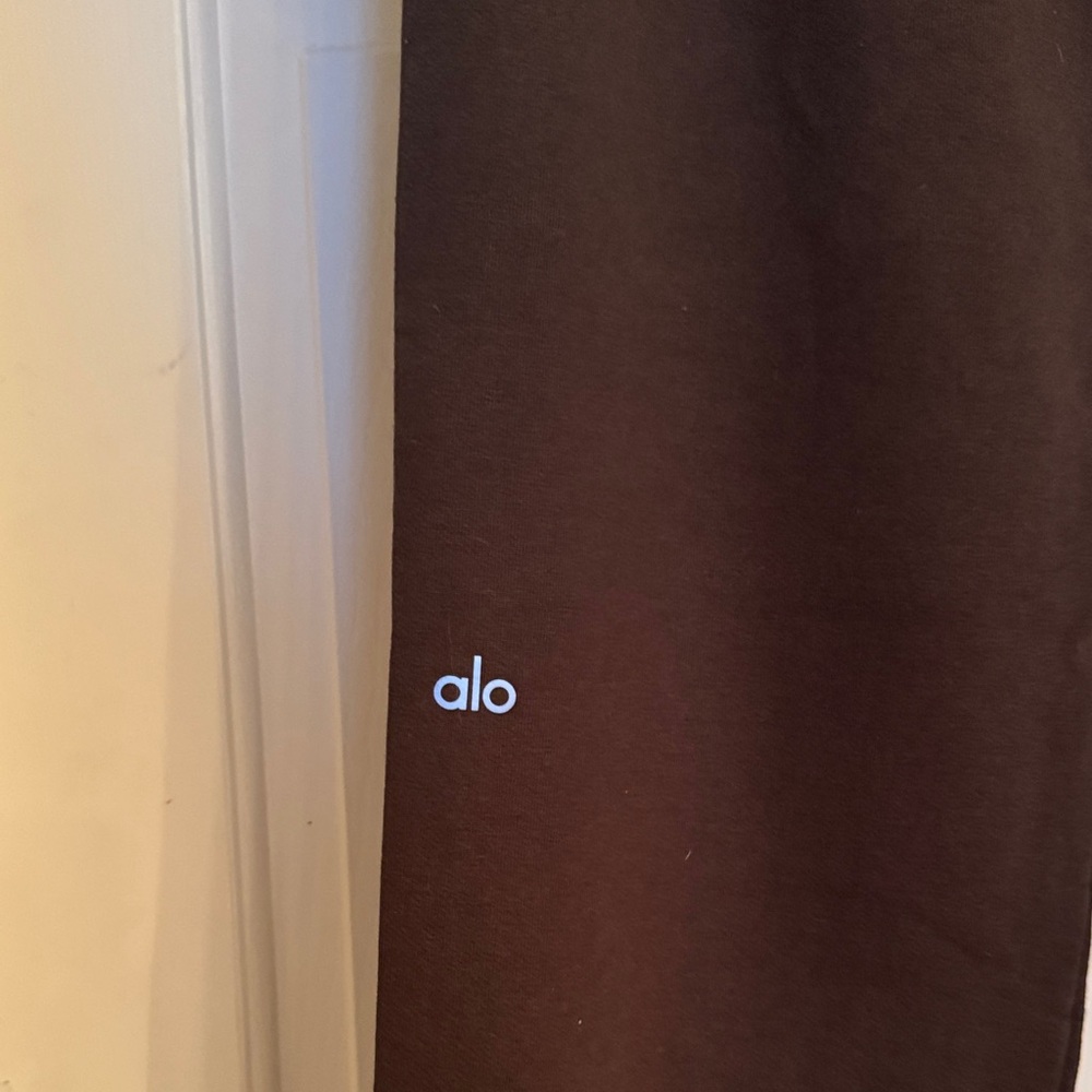 ALO Yoga Brown Snap-Detail Track Pants - Picture 5 of 9